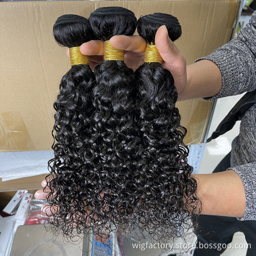 Water Wave Indian Curly Hair Bundles,Wholesale Human Hair Bundles With Closure,Raw Indian Wavy Hair Unprocessed